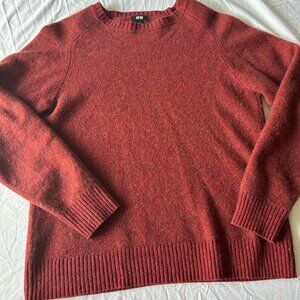 Women's Red-Orange Wool Sweater